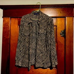Cheetah print blouse